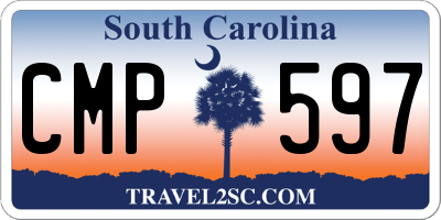 SC license plate CMP597