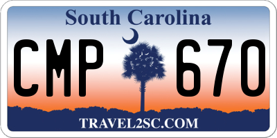 SC license plate CMP670