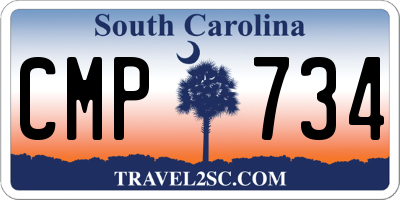 SC license plate CMP734