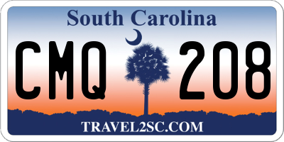 SC license plate CMQ208