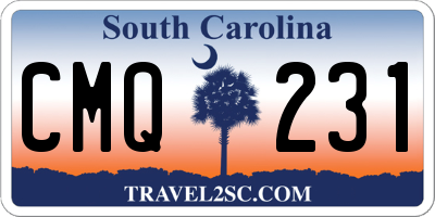 SC license plate CMQ231