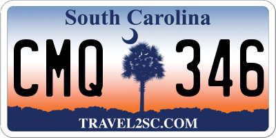SC license plate CMQ346