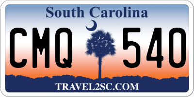 SC license plate CMQ540