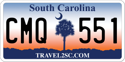 SC license plate CMQ551