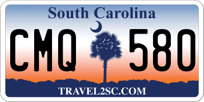 SC license plate CMQ580