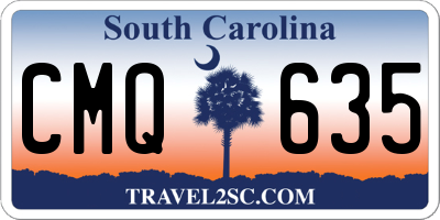 SC license plate CMQ635