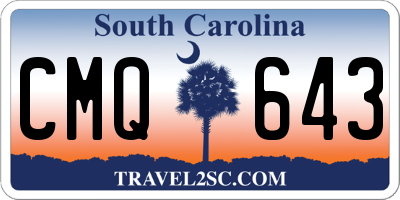SC license plate CMQ643