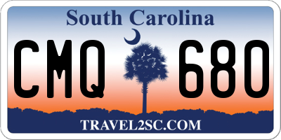 SC license plate CMQ680
