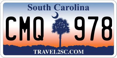 SC license plate CMQ978