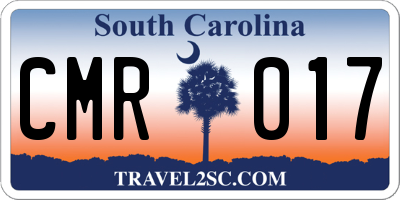 SC license plate CMR017