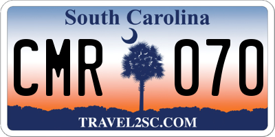 SC license plate CMR070