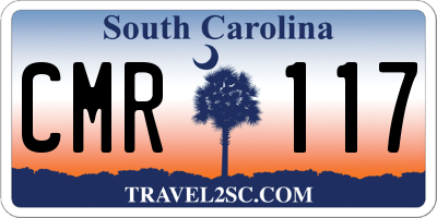 SC license plate CMR117