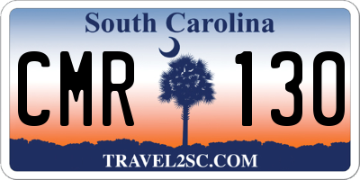 SC license plate CMR130