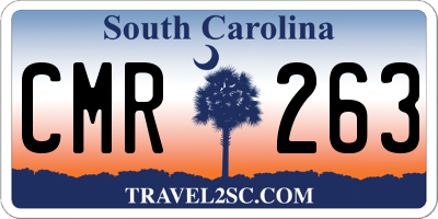 SC license plate CMR263