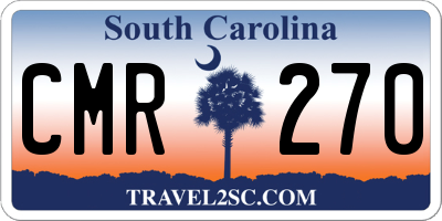 SC license plate CMR270