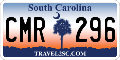 SC license plate CMR296