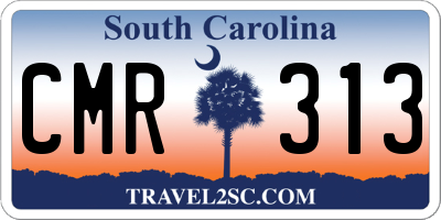 SC license plate CMR313