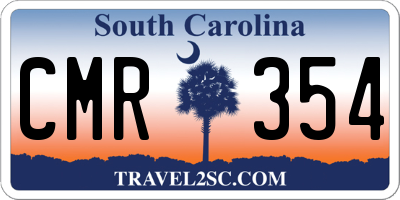 SC license plate CMR354