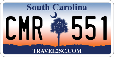 SC license plate CMR551
