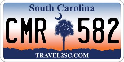 SC license plate CMR582