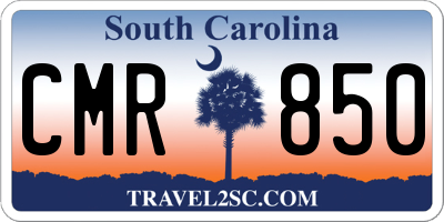 SC license plate CMR850
