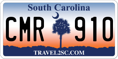SC license plate CMR910