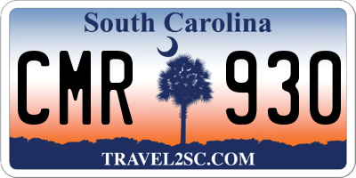 SC license plate CMR930
