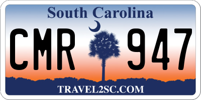 SC license plate CMR947