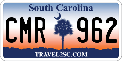 SC license plate CMR962