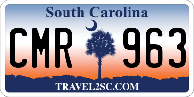 SC license plate CMR963