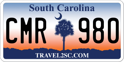 SC license plate CMR980