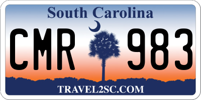 SC license plate CMR983