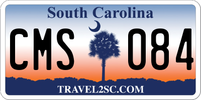 SC license plate CMS084