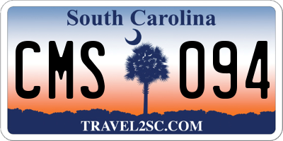 SC license plate CMS094