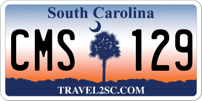 SC license plate CMS129