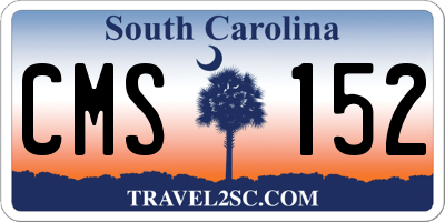 SC license plate CMS152