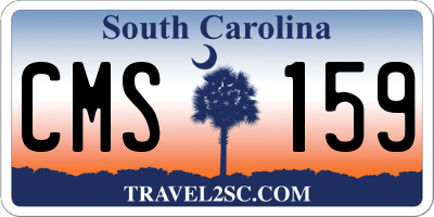 SC license plate CMS159