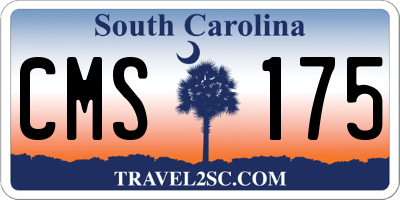 SC license plate CMS175
