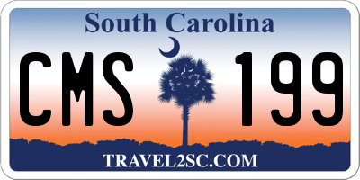 SC license plate CMS199