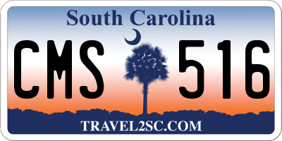 SC license plate CMS516