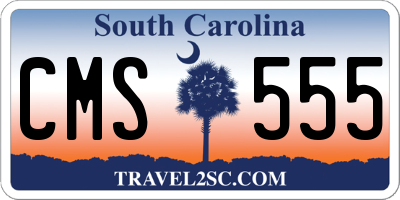 SC license plate CMS555