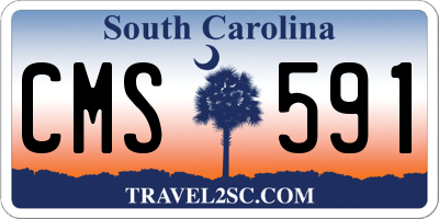 SC license plate CMS591