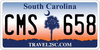 SC license plate CMS658