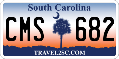 SC license plate CMS682