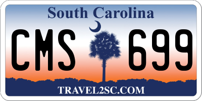 SC license plate CMS699