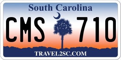SC license plate CMS710