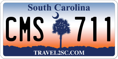 SC license plate CMS711