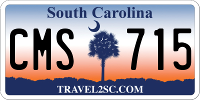 SC license plate CMS715