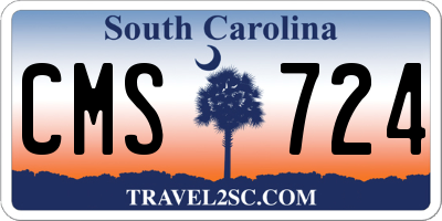 SC license plate CMS724