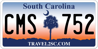 SC license plate CMS752